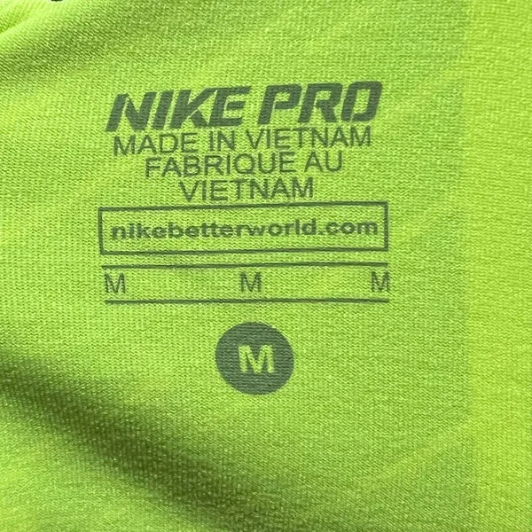 Nike Pro lime green and black cropped leggings medium - Image 5