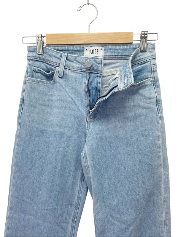 PAIGE Nellie Culotte Jeans Size 24 Harmonic Wide Leg Crop Mid Rise Light Wash - Image 6