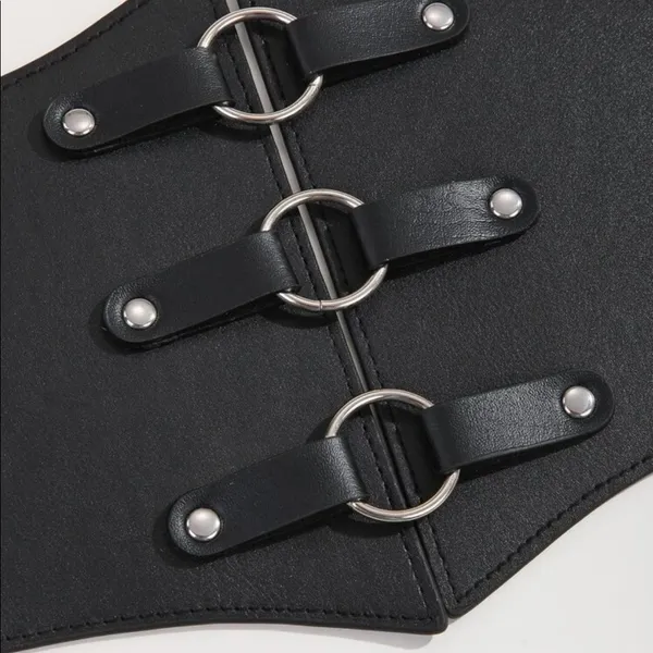 Black O Ring Corset Belt New - Image 7