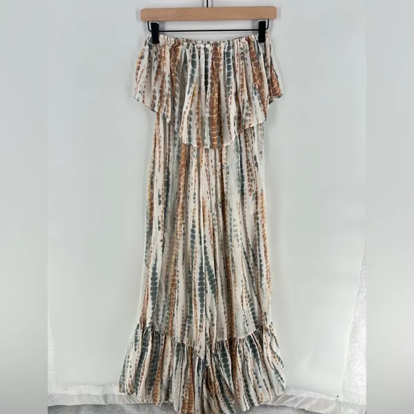 Free People Summer Vibes Tie‎ Dye Flounce Overlay Tube Jumpsuit - Image 2