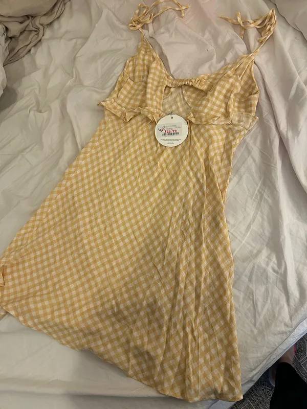 Audrey 3+1 yellow Gingham Sundress  - Image 2