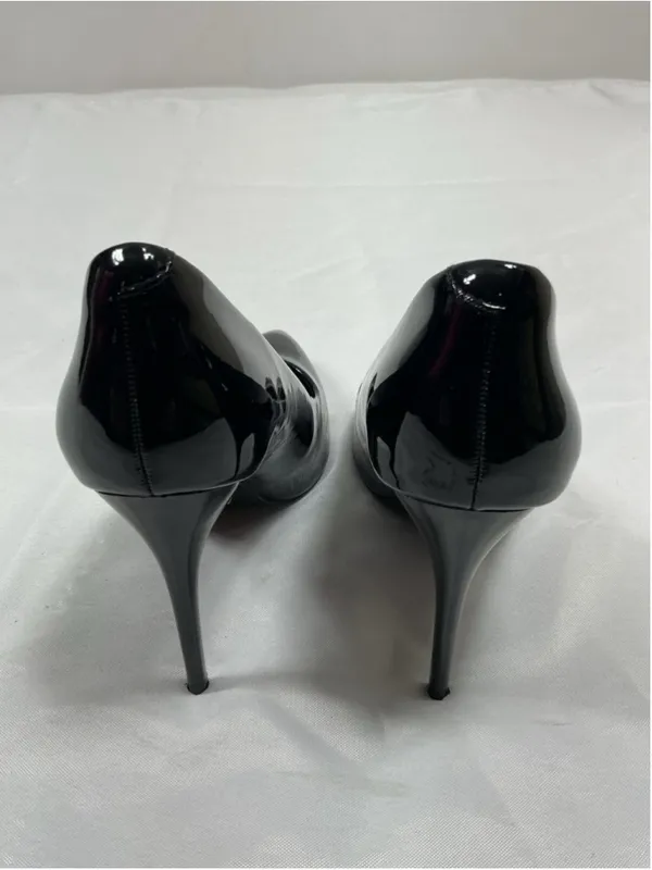 Womans New Hingswink Slip On Stiletto Pumps 8.5 Black Pointed Toe - Image 4