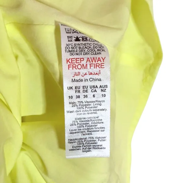 Nasty Gal Deep-V Neck Strappy Ruffle Minidress Bright Yellow Size 6 - Image 5