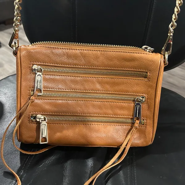 Rebecca Minkoff Tan Leather Crossbody Bag - Image 12