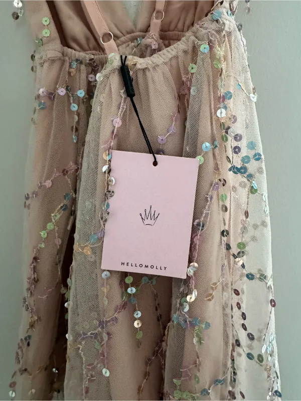 Hello Molly Try Your Luck Sequin Dress Multi Blush Pink Size 8 NWT $99.95 - Image 5