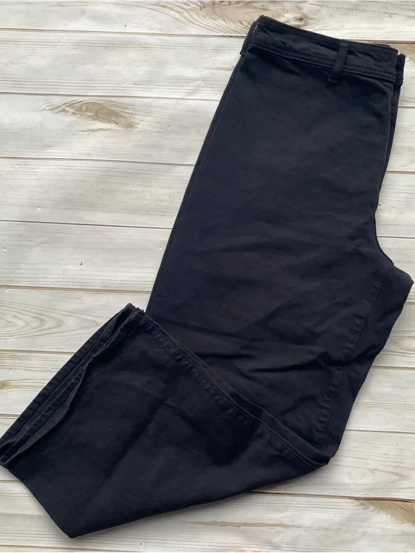 Universal Thread solid black sailor high waist wide leg denim jeans fall winter - Image 6