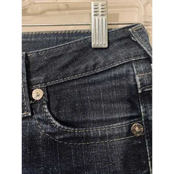 True Religion Blue Billy Dark Wash Boot Cut Denim Jeans Women SZ 25 - Image 12