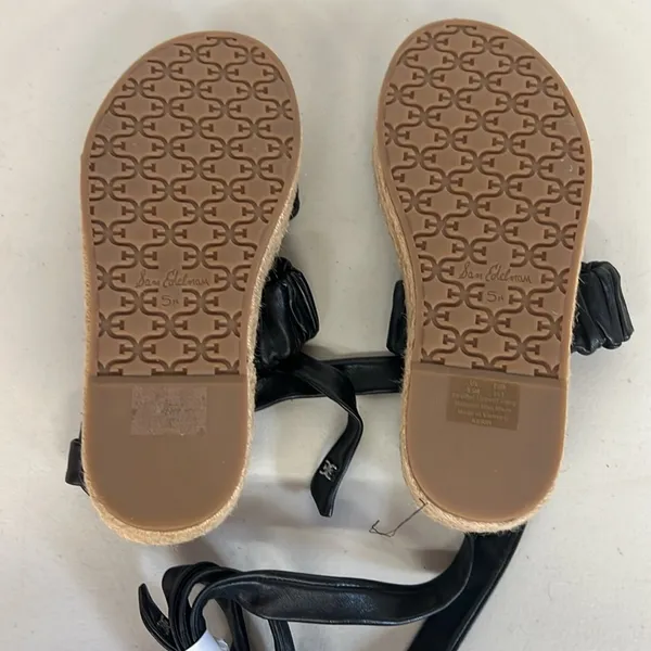 New Sam Edelman sz5.5 sandals black brown Kerin stretchy platform shoe - Image 5