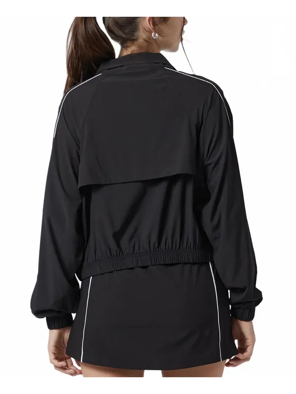 Pacsun PAC 1980 Active Cropped Half Zip Windbreaker Track Jacket NWT Black XS - Image 3