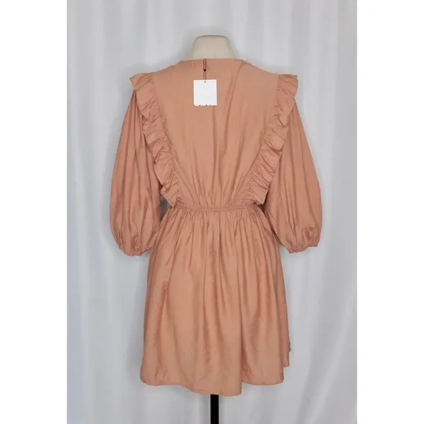NWT!! ZARA Marsala Guipure Lace Ruffled Mini Dress Blogger Favorite Medium - Image 8