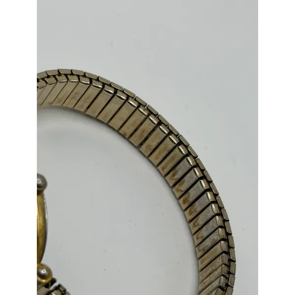EXPRESS Timeless Gold Tone Oval Face Expandable Bracelet Quartz‎ Watch Japan Movement - Image 8