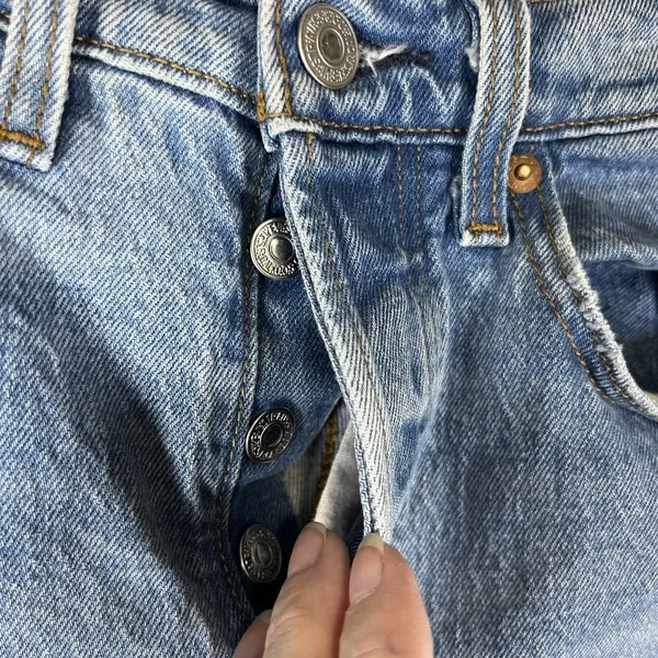 Levi's‎ Wedgie Straight Premium Denim Jeans Button Fly Women’s Size 27 90’s - Image 4
