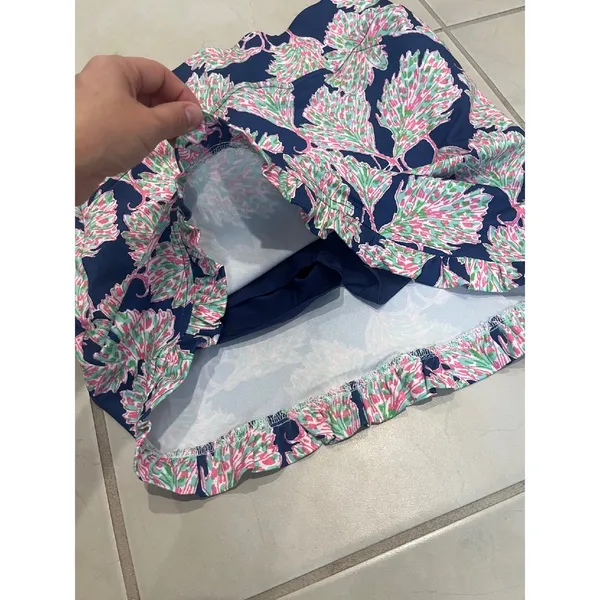 Tennis skirt, golf skort jean‎ Pierre Paris Lilly floral navy pink lucky bahama - Image 2