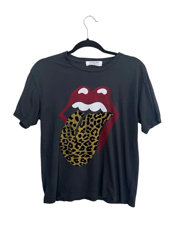 DAYDREAMER X Anthropologie Rolling Stones Band Tee Leopard Print Size XS - Image 2
