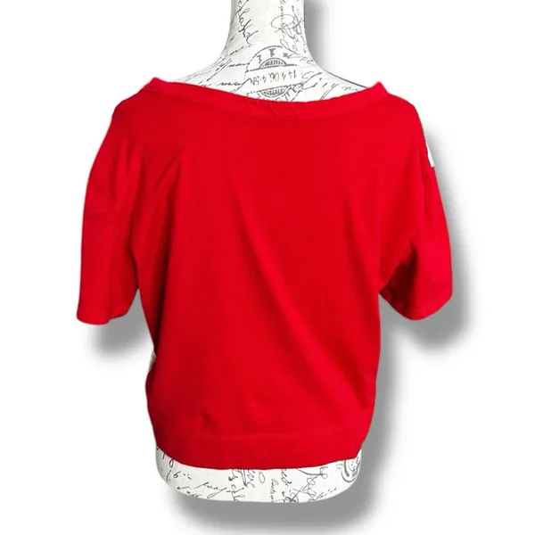 Nike MLB Philadelphia Phillies Line Up High Hip Fashion Logo Crop Top Medium - Image 3