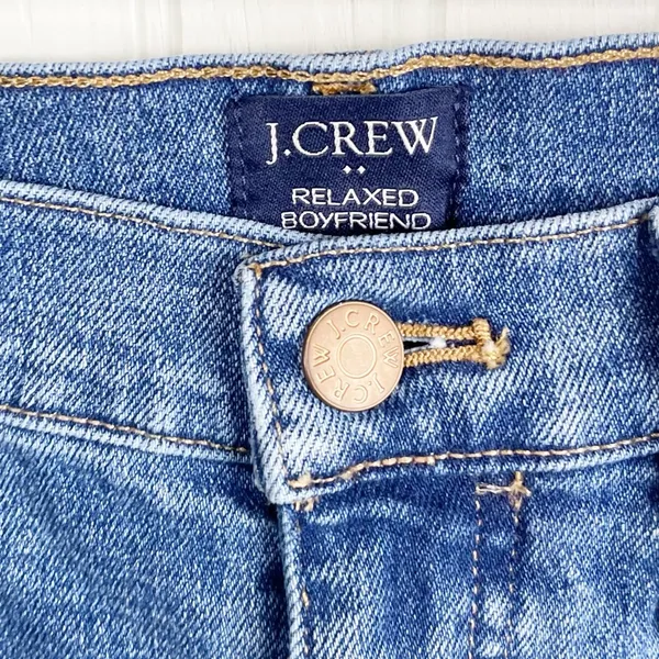 J. Crew Factory Relaxed Boyfriend Jean All-day Stretch Blue Denim BM466 Size 27 - Image 6