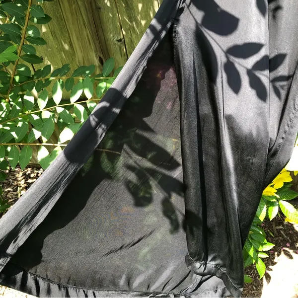 Cleobella Ainsley Black Satin Wide Leg Pants S - Image 7