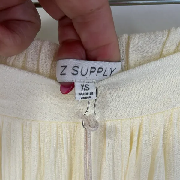 Z Supply Nicola Crinkled Gauze Tiered Maxi Skirt Pale Yellow - Image 7