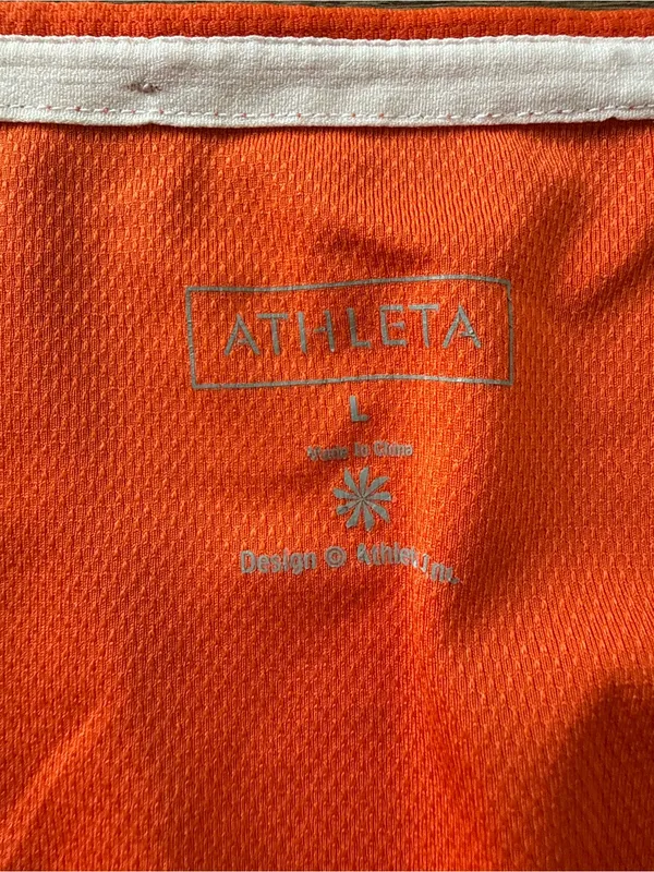 Athleta Bright Orange Scoop Neck Performance Tank - Image 3