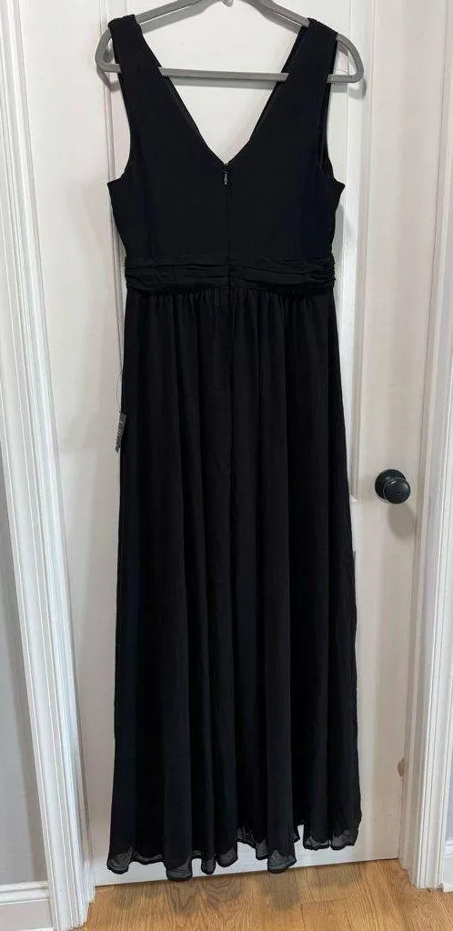 Lulus Thoughts of Hue NWT size Large Black Surplice Maxi Dress Formal Bridesmaid - Image 12
