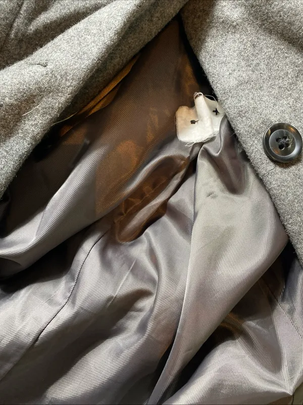 Wool Pea Coat Gap Women’s  M. 3/4 Sleeve Big Buttons Grey Medium Classy Lined - Image 6