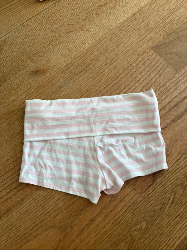 Frankie's Bikinis Pink & White Striped Tank Top and Shorts Set - Image 6
