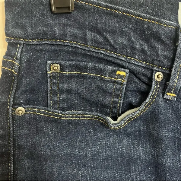 Levi's Jeans Womens 27 Curvy Bootcut Mid Rise Dark Washed Stretch Denim Blue‎ - Image 2
