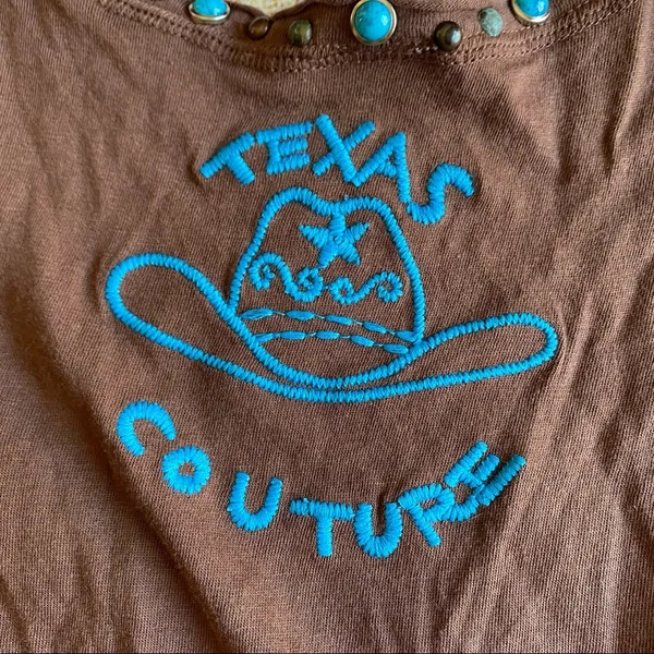 Texas Couture Small Tshirt Top Brown - Image 9
