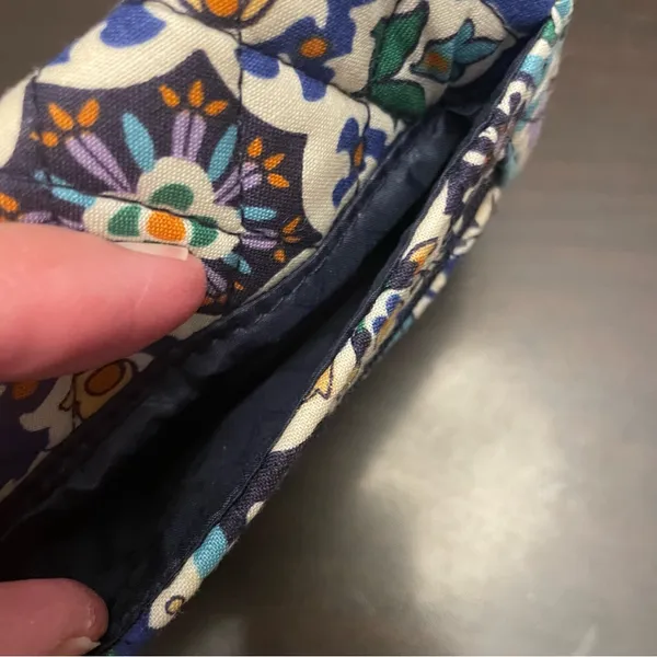 Vera Bradley Euro Wallet Lisbon Medallion RFID Trifold Snap Close Travel Compact - Image 4