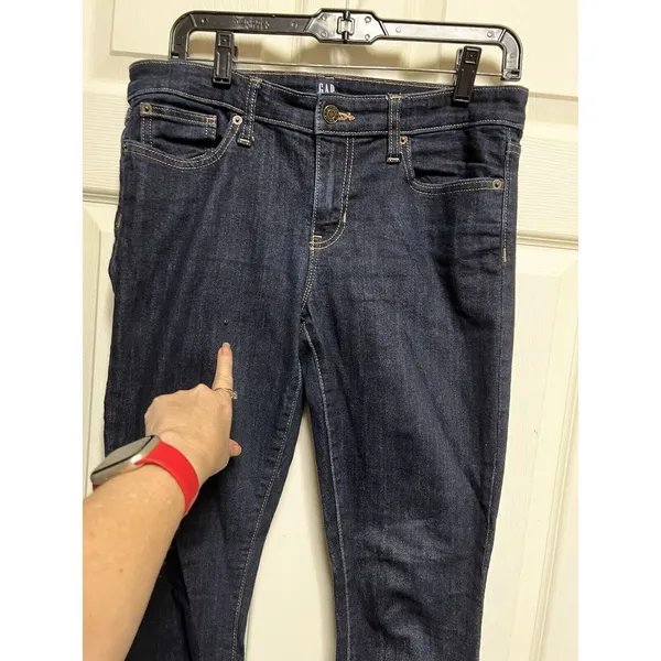 Gap Size 28 Legging Jeans‎ Skinny Jegging Stretch Dark Wash Tiny Hole - Image 6