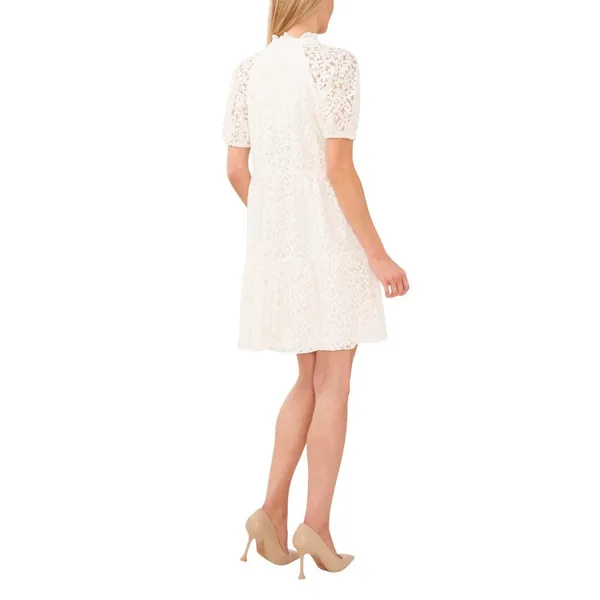 Cece Womens V-Neck Babydoll Tiered Dress 7023936 New Ivory Off White S - Image 7