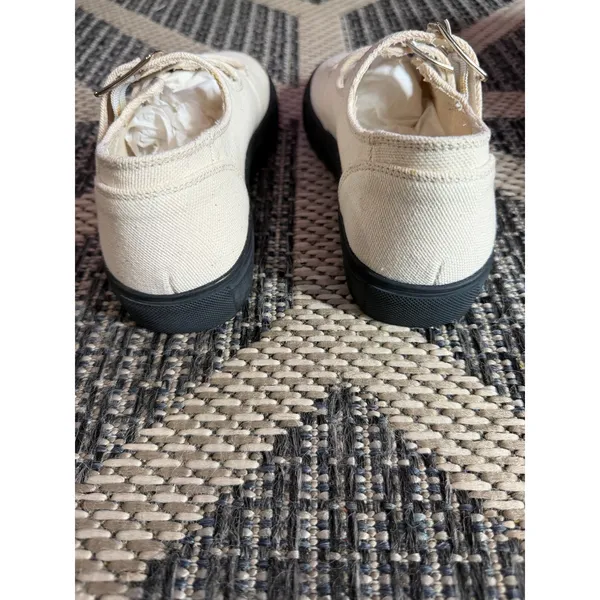 Caron Callahan Simona Sneakers in Cream Canvas Size 36 - Image 5