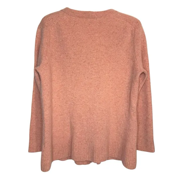 Madewell M Boiled Merino Wool Donegal Maysfield‎ Cardigan Sweater in Peach - Image 3