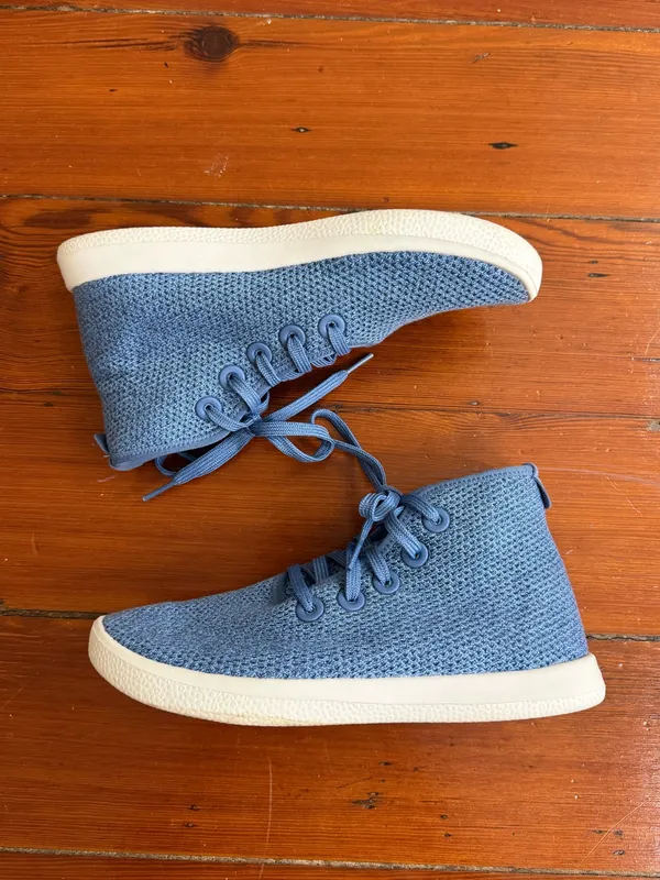 EUC Allbirds Tree Toppers High Top Blue Lightweight Sneakers Sz 7 💛🍄 - Image 2