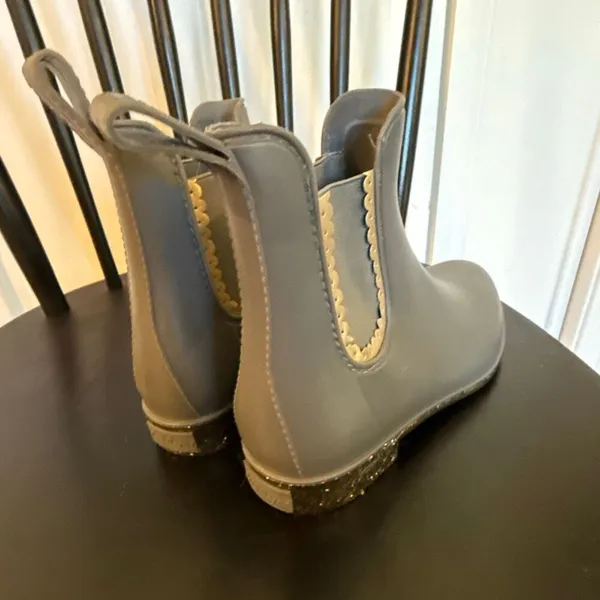 Jack Rogers Sallie green sparkle bottom rain boots size 7 - Image 7