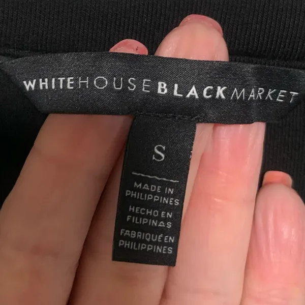White House Black Market Lace Up Black Dress - Image 5