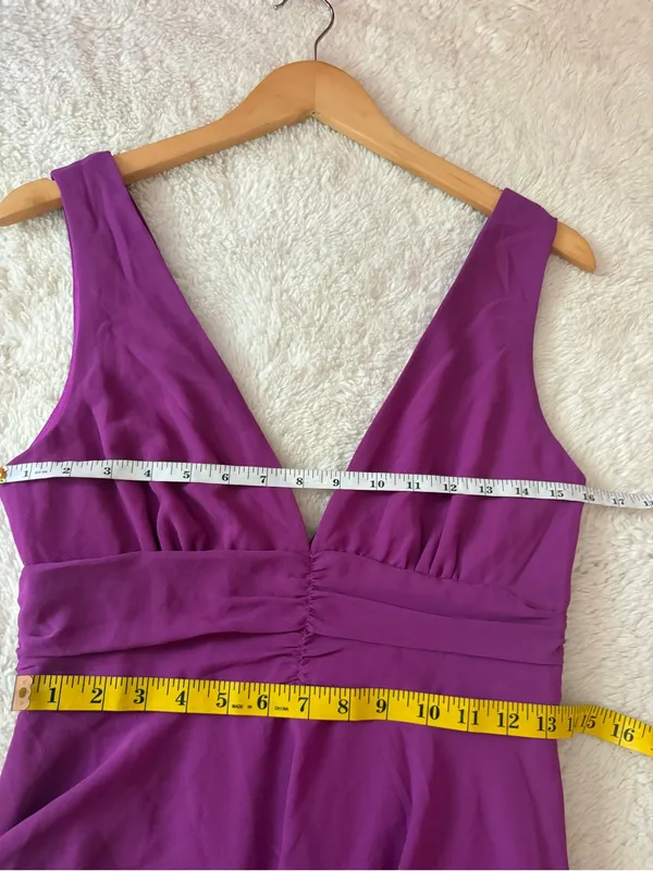Lulus Celebration Time Purple Sleeveless Tiered Midi Dress Size Medium Cocktail - Image 7