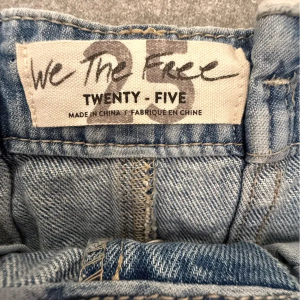 Free People We The Free Indigo Denim Paperbag Mini Skirt Size 25 NWT - Image 5