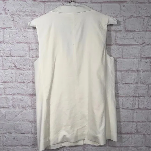 Nicole Miller Artelier Women's Sleeveless White Vest Small NWT - Image 5