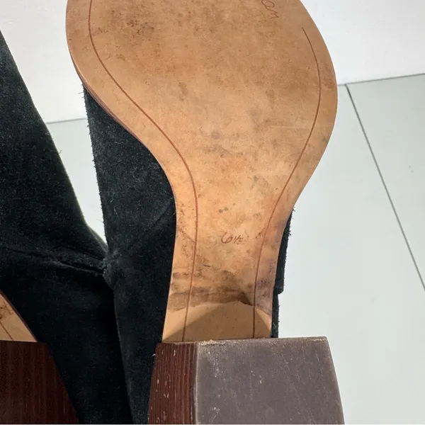 Sam Edelman Blake Black Suede‎ Ankle Bootie With Block Heel Size 6.5 - Image 7