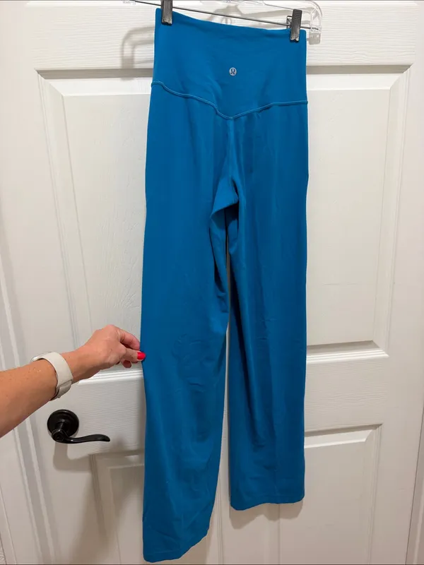Lululemon Align High-Waist Wide-Leg Hawaiian Blue Soft Yoga 31” Pants Size 0 - Image 5
