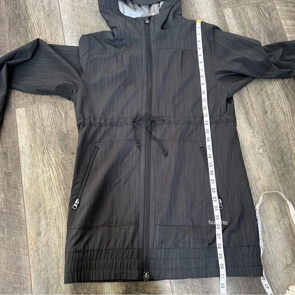 Burton Dryride Softshell Jacket Charcoal Grey Zip Rain Coat Cinched Waist Medium - Image 8