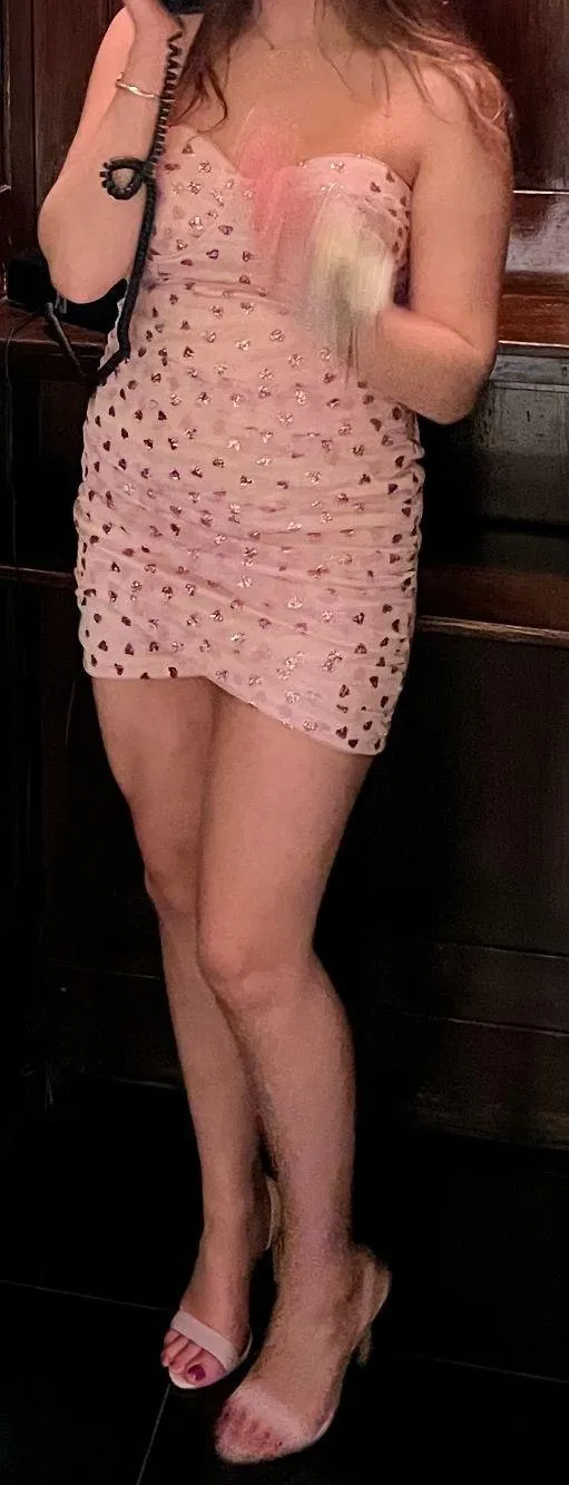 Sparkly Pink Heart Mini Dress - Image 3