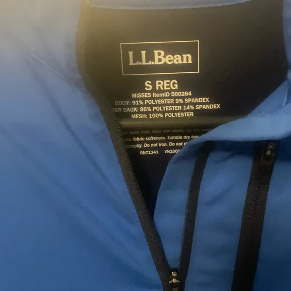 L.L. Bean Royal Blue Zip-Up Jacket - Image 3