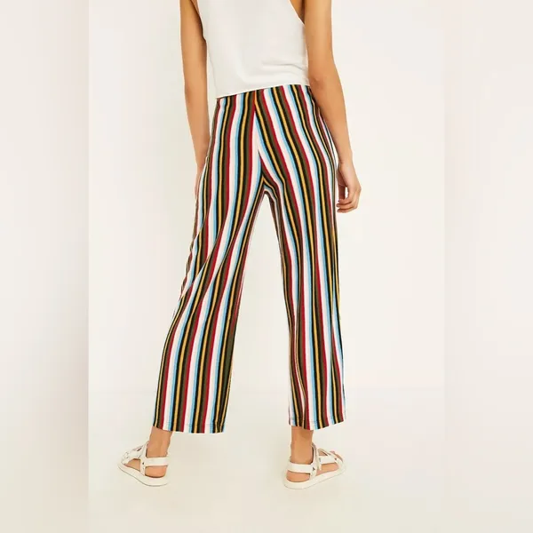 Urban Outfitters Striped Wide Leg Cropped Pants – XS | Retro Statement - Image 4