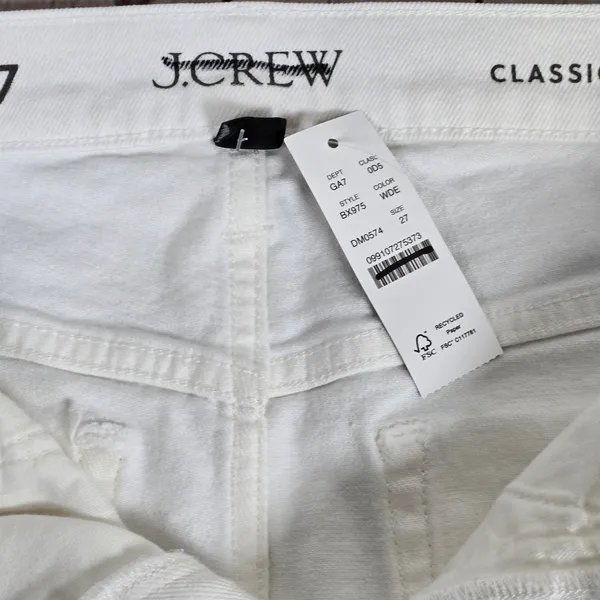 J. Crew Classic straight jean in‎ white 27 NWT - Image 4