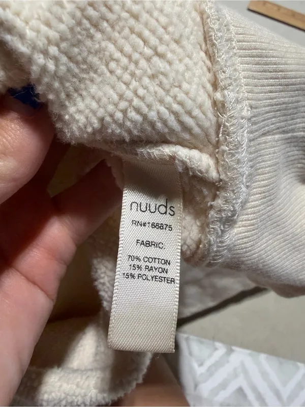 nuuds cropped Pullover Hoodie cream XL - Image 10