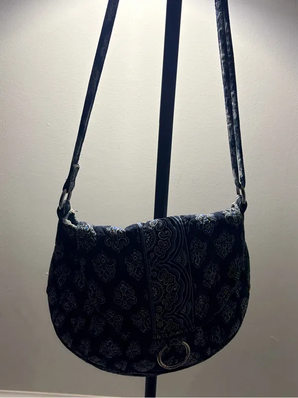 Vera Bradley Quilted Paisley Crossbody Bag - Black - Image 4