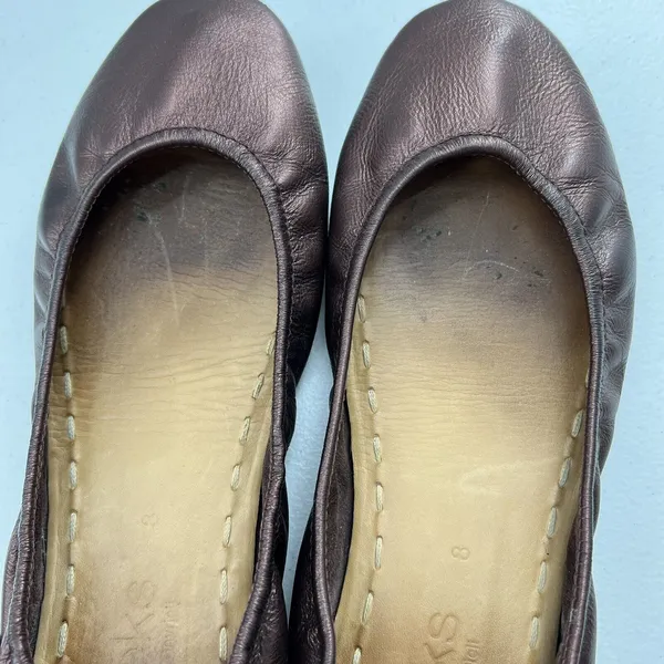 Tieks‎ Sz 8 Ballet Flat Rasberry Truffle Brown Metallic Leather By Gavrieli RARE - Image 10