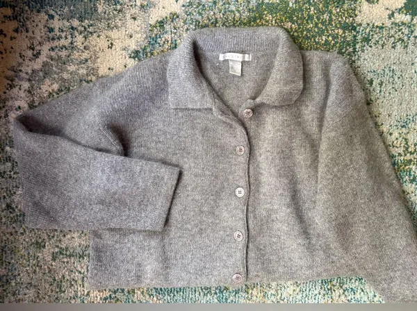 Vintage Y2K The Limited angora rabbit hair henley sweater, size medium - Image 10